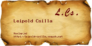 Leipold Csilla névjegykártya